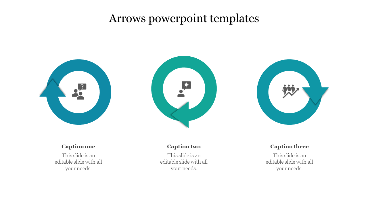 Cyclic Arrows PowerPoint Template For Presentation Slides